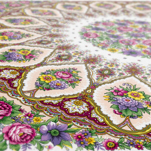 Tischdecke Blumenstrauß Bunt - Frühlingsfarben 136 x 136 cm