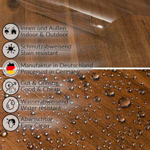 Tischdecke Klara Tischschutz Transparent PVC abwischbar 0,5mm Stärke