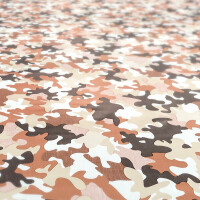 Tischdecke Military Camouflage Braun abwaschbar Wachstuch Wachstuchtischdecke