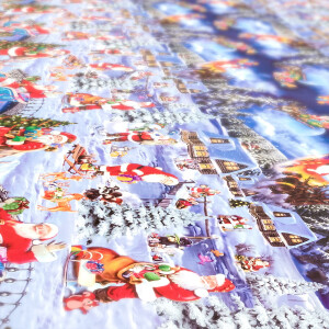 Weihnachtstischdecke Weihnachtsdecken Wachstuch Tischdecke Weihnachten 20m Rolle 140cm Breite Weihnachten in der Nacht - D0025CL