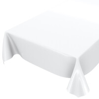 Tischdecke Uni Weiß Einfarbig Glanz abwischbar Wachstuch Wachstuchtischdecke