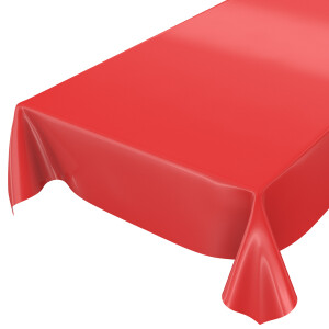 Tischdecke Uni Rot Einfarbig Glanz abwaschbar Wachstuch...