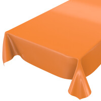 Tischdecke Uni Orange Einfarbig Glanz abwaschbar Wachstuch Wachstuchtischdecke
