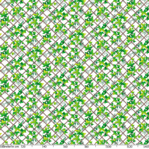 Tischdecke Efeu Blätter Zaun Weiß Grün abwaschbar Wachstuch Wachstuchtischdecke