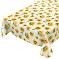 abwaschbare Tischdecke Sonnenblumen Gelb  Wachstuch Wachstuchtischdecke