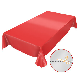 Uni Rot Einfarbig 180x140cm Wachstuch Tischdecke