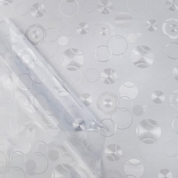 Durchsichtige Tischdecke Kreise 0,2 mm Halb-Transparent Glasklar, transparent
