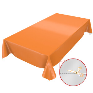 Uni Orange Einfarbig 180x140cm Wachstuch Tischdecke