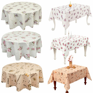Tischdecke Tischtuch mit Muster Blumen oder Kaffee...
