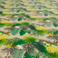 Tischdecke Wachstuch Tropische Palmen Blätter Grün pflegeleicht abwaschbar Wachstuchtischdecke