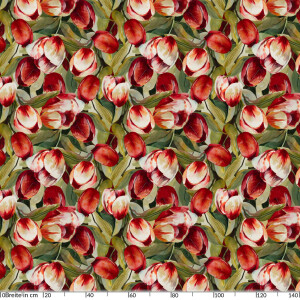 Abwaschbare Tischdecke Tulpen Frühling Rot pflegeleicht  Wachstuch Wachstuchtischdecke