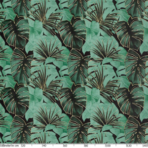 Tischdecke Palmenblätter Tropical Grün pflegeleicht abwischbar Wachstuch Wachstuchtischdecke
