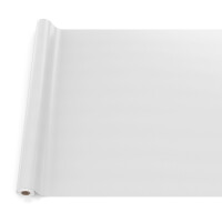 Wachstuch Tischdecke Meterware Wachstuchtischdecke Rolle 20m Breite 140cm Weiß Uni Matt - D0001AL
