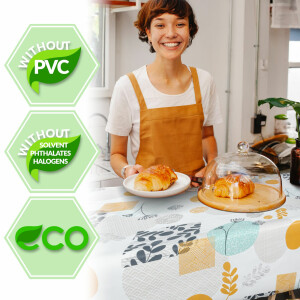 Louise PVC frei abwaschbare Tischdecke Wachstuch