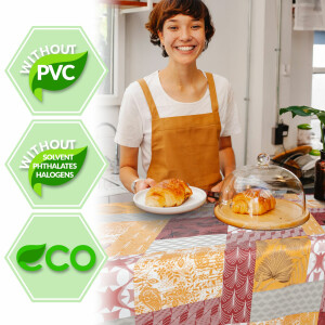 Chloe PVC frei abwaschbare Tischdecke Wachstuch
