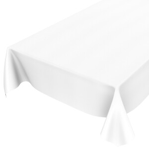 Tischdecke Weiß Uni Matt Einfarbig uni Weiß abwaschbar Wachstuch Wachstuchtischdecke