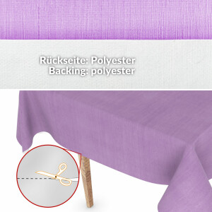 Wachstuchtischdecke abwaschbar Tischdecke Wachstuch Textileffekt Prägung Chic & Charme Violett Breite 140cm