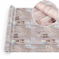 Wachstuchtischdecke abwaschbar Tischdecke Wachstuch Textileffekt Prägung Chic & Charme Modern Holz Industrie Breite 140cm