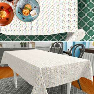 Tischdecke Stoff Tischwäsche Textil abwaschbar Tischtuch Baumwolle Polyester Mimi Outdoor Tischdecke