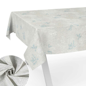 Tischdecke Stoff Tischwäsche Textil abwaschbar Tischtuch Baumwolle Polyester Japondi Grau Outdoor Tischdecke