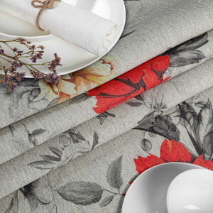 Tischdecke Stoff Tischwäsche Textil abwaschbar Tischtuch Baumwolle Polyester Flora Outdoor Tischdecke