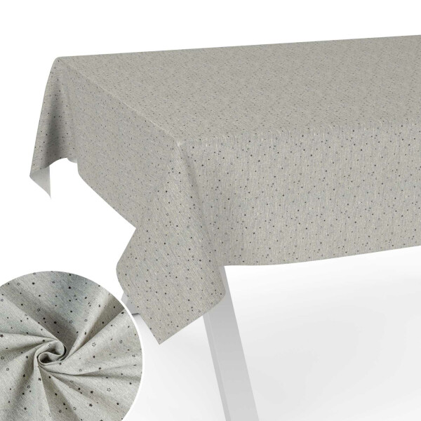 Tischdecke Stoff Tischwäsche Textil abwaschbar Tischtuch Baumwolle Polyester Stern Outdoor Tischdecke