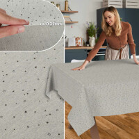 Tischdecke Stoff Tischwäsche Textil abwaschbar Tischtuch Baumwolle Polyester Stern Outdoor Tischdecke