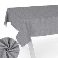 Tischdecke Stoff Tischwäsche Textil abwaschbar Tischtuch Baumwolle Polyester Dunkelgrau Outdoor Tischdecke