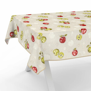 Tischdecke Stoff Tischwäsche Textil abwaschbar Tischtuch Baumwolle Polyester Apple Outdoor Tischdecke