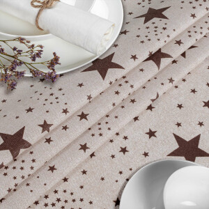 Tischdecke Stoff Tischwäsche Textil abwaschbar Tischtuch Baumwolle Polyester Stars Outdoor Tischdecke