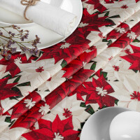 Tischdecke Stoff Tischwäsche Textil abwaschbar Tischtuch Baumwolle Polyester Christmas Flower Outdoor Tischdecke