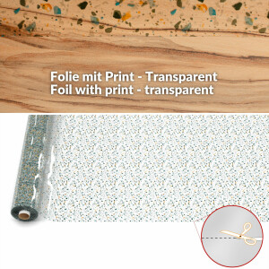 Transparente Tischdecke dursichtig Tischfolie mit Muster...